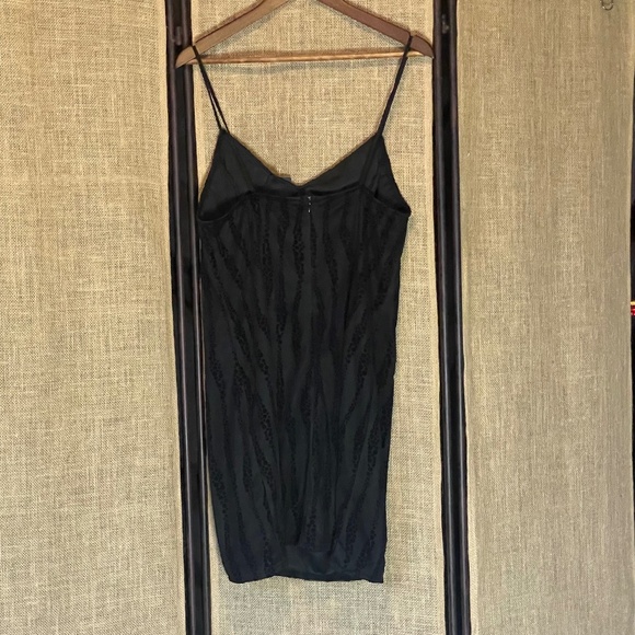 NWT! Trendyol mini cami dress black textured stripe 10 holiday occasion party - Picture 6 of 9